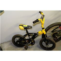 CHILDRENS TECH TEAM YELLOW JACKET BIKE WITH CHAIN
