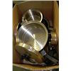 Image 1 : LARGE BOX W/14 PIECE POTS/PANS & LIDS
