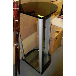 METAL & GLASS SHELVING UNIT