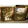 Image 1 : PAIR OF SCENIC FRAMED PICTURES INCL FOREST