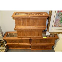 LOT OF 6 PINE PLANTERS