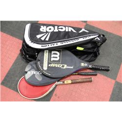 VICTOR BAG WITH 3 TENNIS RACQUETS INCL WILSON