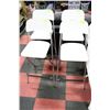 Image 1 : LOT OF 4 WHITE BAR STOOL CHAIRS