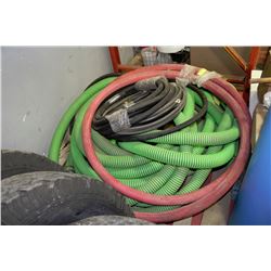 PALLET OF 3 HOSES INC. LARGE GREEN WATER HOSE