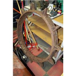 LARGE 44" DIAMETER  STEEL FIREPIT WHEEL