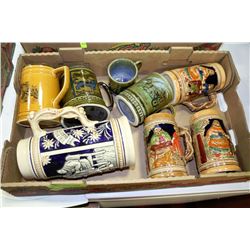 ESTATE FLAT OF COLLECTIBLE STEINS