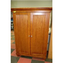 WOODEN  ARMOIRE 47" X 24" X 72" HIGH