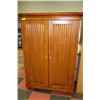 Image 1 : WOODEN  ARMOIRE 47" X 24" X 72" HIGH