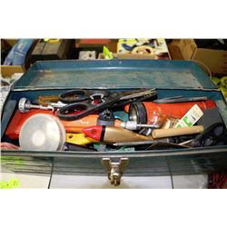 GREEN TOOLBOX WITH CONTENTS