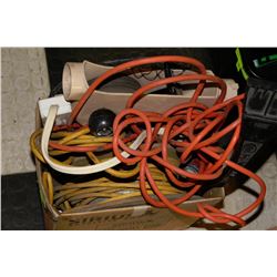 BOX OF EXTENSION CORDS