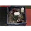 Image 1 : MILK CRATE OF INSULATORS- SOME MARKED CPR