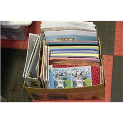 BOX OF SCRAPBOOKING SUPPLIES