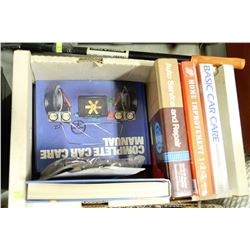 BOX WITH CAR CARE BOOKS & HOME IMPROVEMENT