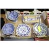 Image 1 : TRAY OF BLUE & WHITE PORCELAIN DISHES