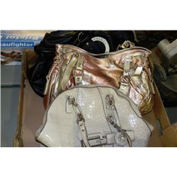 FLAT OF PURSES INCL COCO CHANEL REPLICA,GUESS &