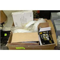 BOX OF LIGHT MISCELLANOUS INCL BRICK LIGHTS &