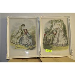 PAIR OF ESTATE FRAMED FRENCH  PICTURES