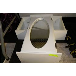 WHITE BATHROOM/MEDICINE MIRRORED CABINET