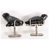 Image 2 : Zuni Carved Jet Frog and Turtle Fetish Cufflinks