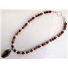 Image 2 : Beaded Mookite Pendant Necklace