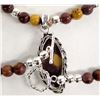 Image 3 : Beaded Mookite Pendant Necklace