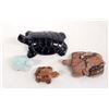 Image 1 : 4 Carved Stone Turtle Fetishes
