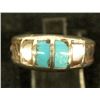 Image 1 : Native American Zuni Silver Inlay Ring, Size 8.5
