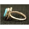 Image 2 : Native American Navajo Silver Turquoise Ring, Sz 5
