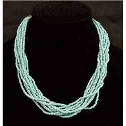 Asian Turquoise Colored Beaded Choker