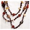 Image 1 : Carnelian, Garnet, and Agate 4 Strand Necklace
