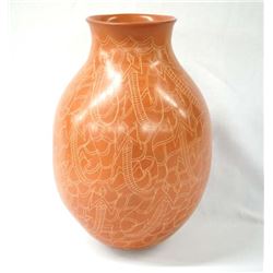 Large Mexican Mata Ortiz Sgraffito Lizard Jar
