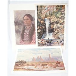 3 Native American Navajo Jim Abeita Prints