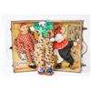 Image 1 : Tin Circus Suitcase with 3 Clowns Memorabilia