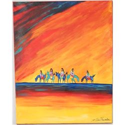 Original Acrylic Painting by Kathy Kills Thunder