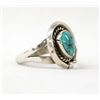 Image 1 : Native American Navajo Silver Turquoise Ring, 6.5