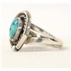 Image 2 : Native American Navajo Silver Turquoise Ring, 6.5