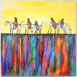 Original Acrylic Painting by Kathy Kills Thunder