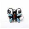 Image 1 : Native American Zuni Sterling Butterfly Ring