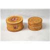 Image 1 : Pr of Scandinavian Birch Bark Hand Painted Boxes