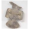 Image 2 : Native American Zuni Silver Inlay Thunderbird Pin