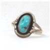 Image 1 : Native American Navajo Silver Turquoise Ring, 7.5