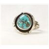 Image 1 : Native American Navajo Silver Turquoise Ring, 7.5