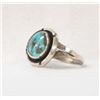 Image 2 : Native American Navajo Silver Turquoise Ring, 7.5