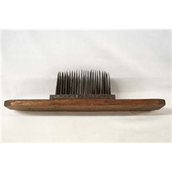 Antique 1900 Wooden Wool Carder Board