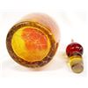 Image 3 : Crackle Ruby and Amber Glass Decanter