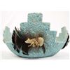 Image 3 : Zuni Turquoise Encrusted Fetish Kiva Bowl