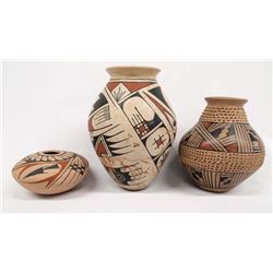3 Mexican Mata Ortiz Pottery Jars