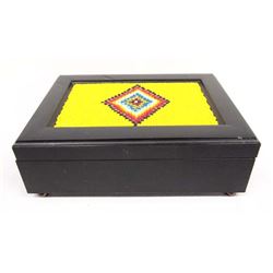 Hand Beaded Music Box by Kathy Kills Thunder