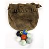Image 1 : Large Vintage Shooter Marbles in Drawstring Pouch