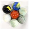 Image 2 : Large Vintage Shooter Marbles in Drawstring Pouch